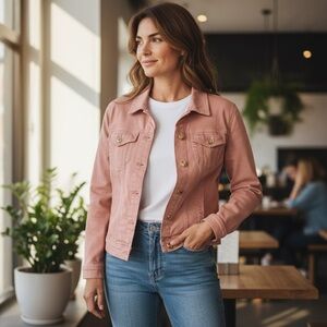 CHARLIE B Blush Pink Jean Jacket